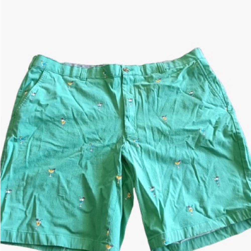 Club Room Green Shorts with Bird Pattern